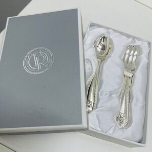 Elegant Silver Plated Serving Fork & Spoon Baby Gift Set by Things Remembered